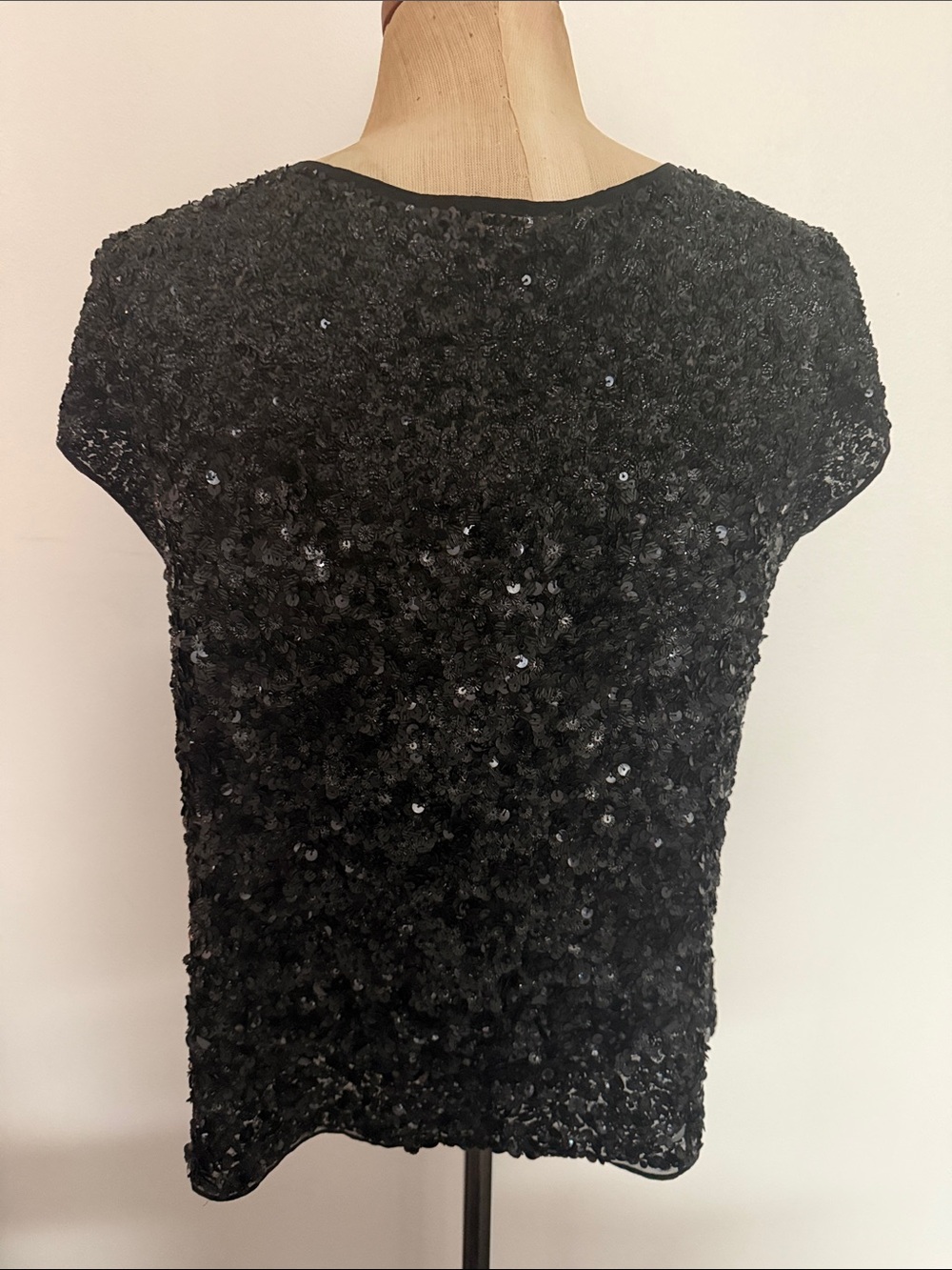 All Saints Black Sequin Cap-Sleeve Mini Dress - Picture 3 of 4